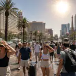 Nevada Heat Wave Puts Las Vegas Tourists
