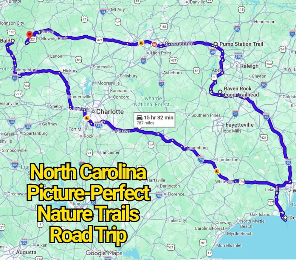 North Carolina Picture-Perfect Nature Trails Road Trip Map You’ll Wish You Saved Before Spring Ends