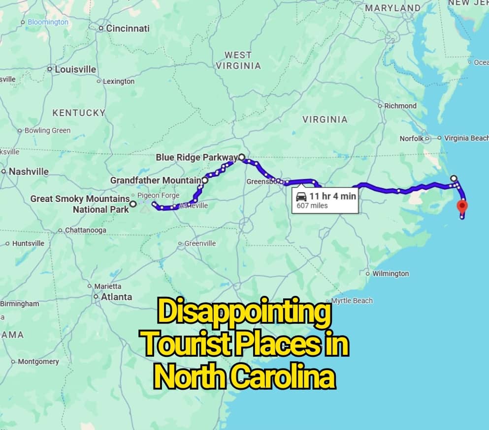 The Most Disappointing Tourist Places in North Carolina That Are More Hype Than Reality