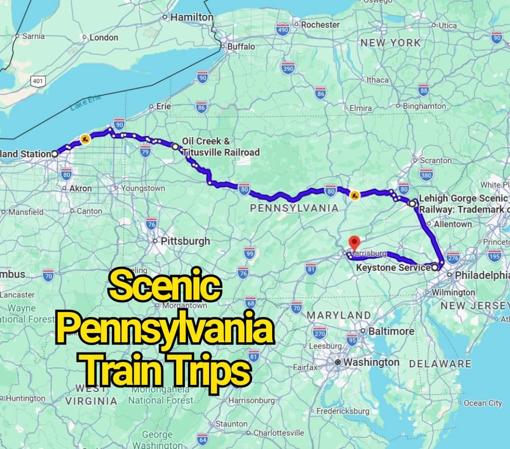The Scenic Pennsylvania Train Trips Map That Will Make You Want to Drop Everything and Hit the Rails This Week