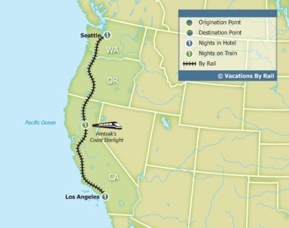 The Seattle to California Scenic Train Trip Everyone Should Take for $101