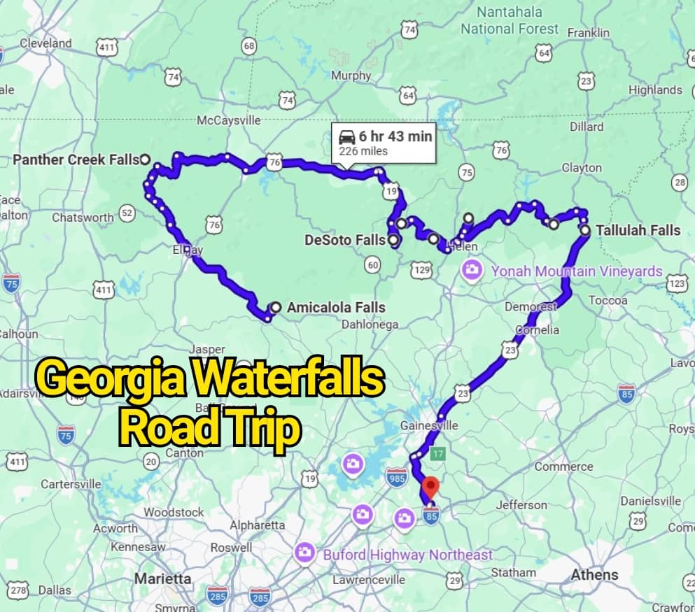 The Ultimate Georgia Waterfalls Road Trip Map That Everyone Will Be Talking About This Summer