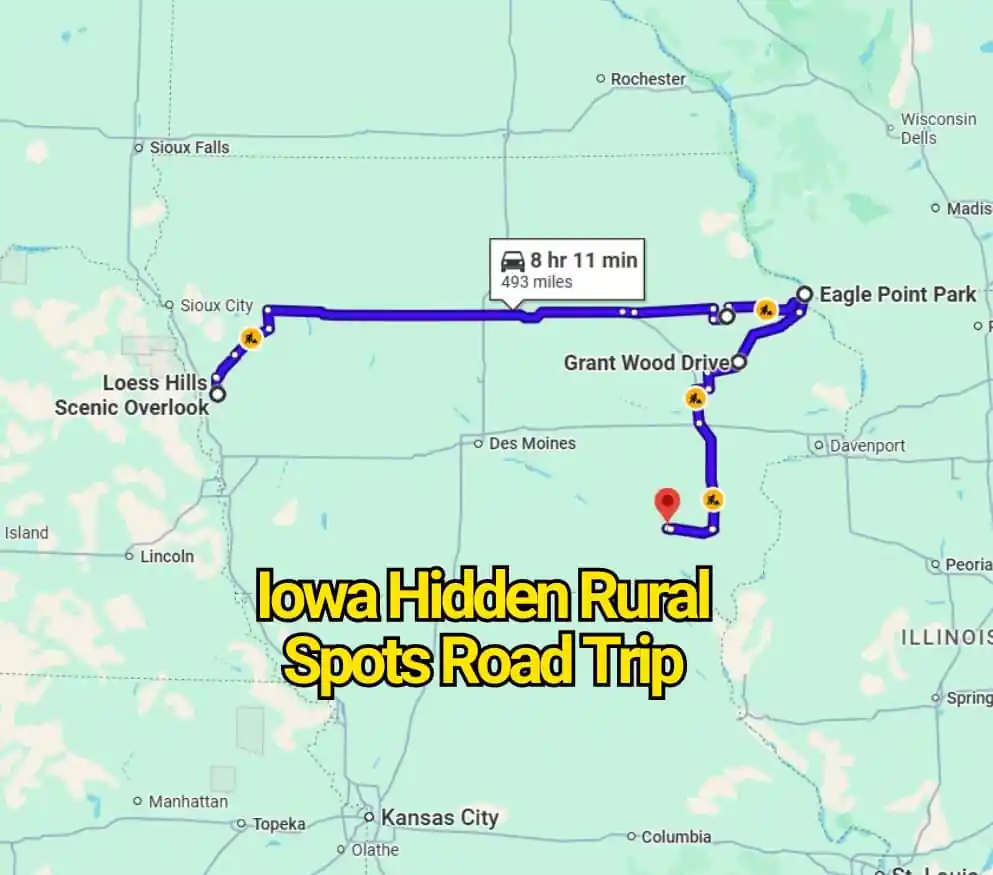 This Iowa Road Trip Map Reveals Hidden Rural Spots You’ve Never Heard Of