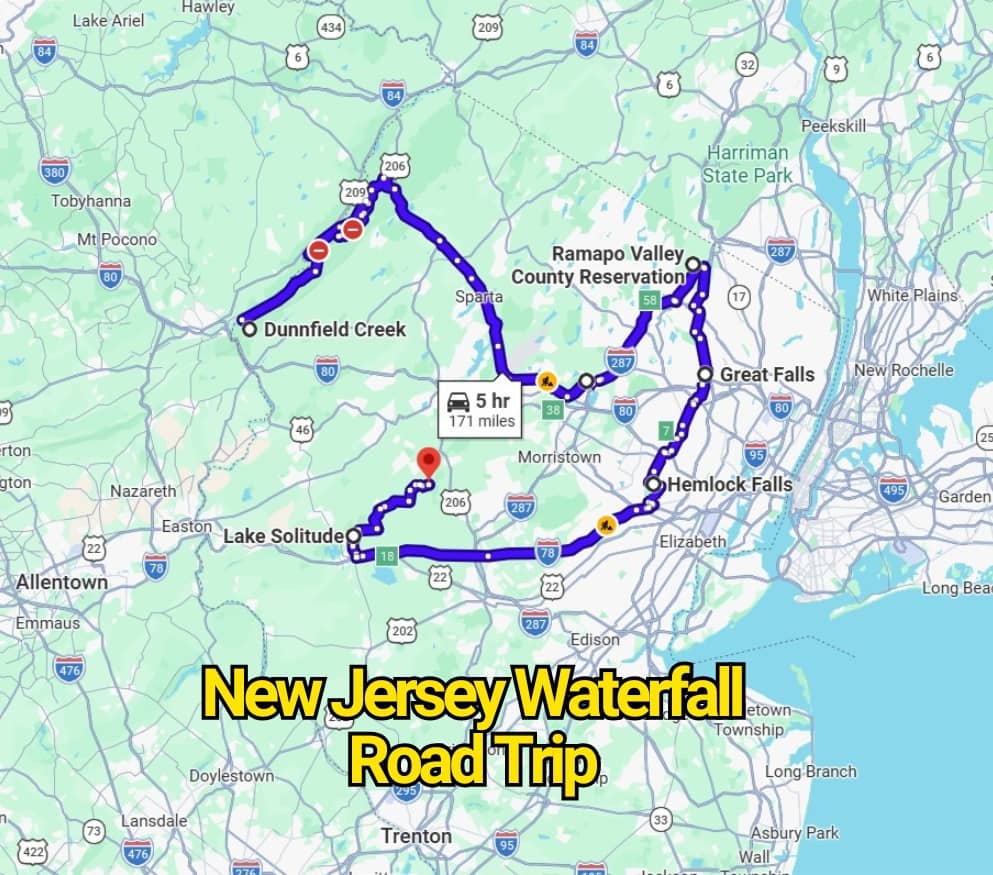 This New Jersey Waterfall Road Trip Map Is So Beautiful You’ll Want to Do It Twice