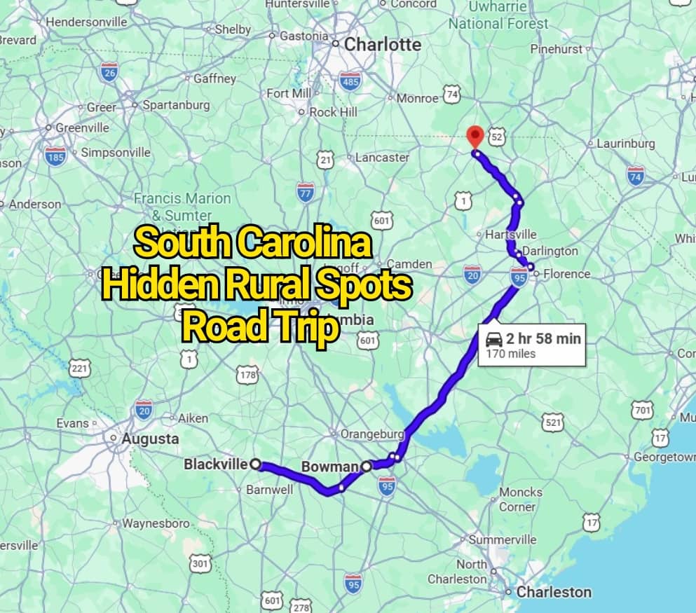 This South Carolina Road Trip Map Reveals Hidden Rural Spots You’ve Never Heard Of