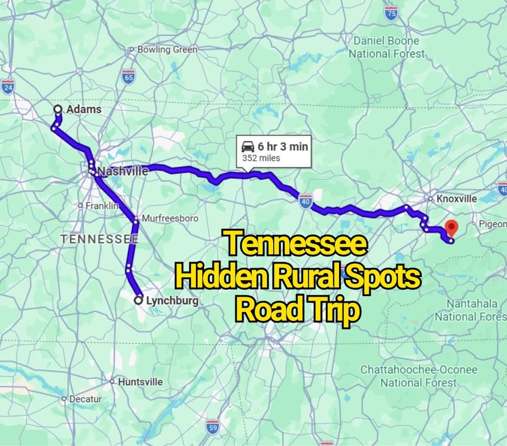 This Tennessee Road Trip Map Reveals Hidden Rural Spots You’ve Never Heard Of