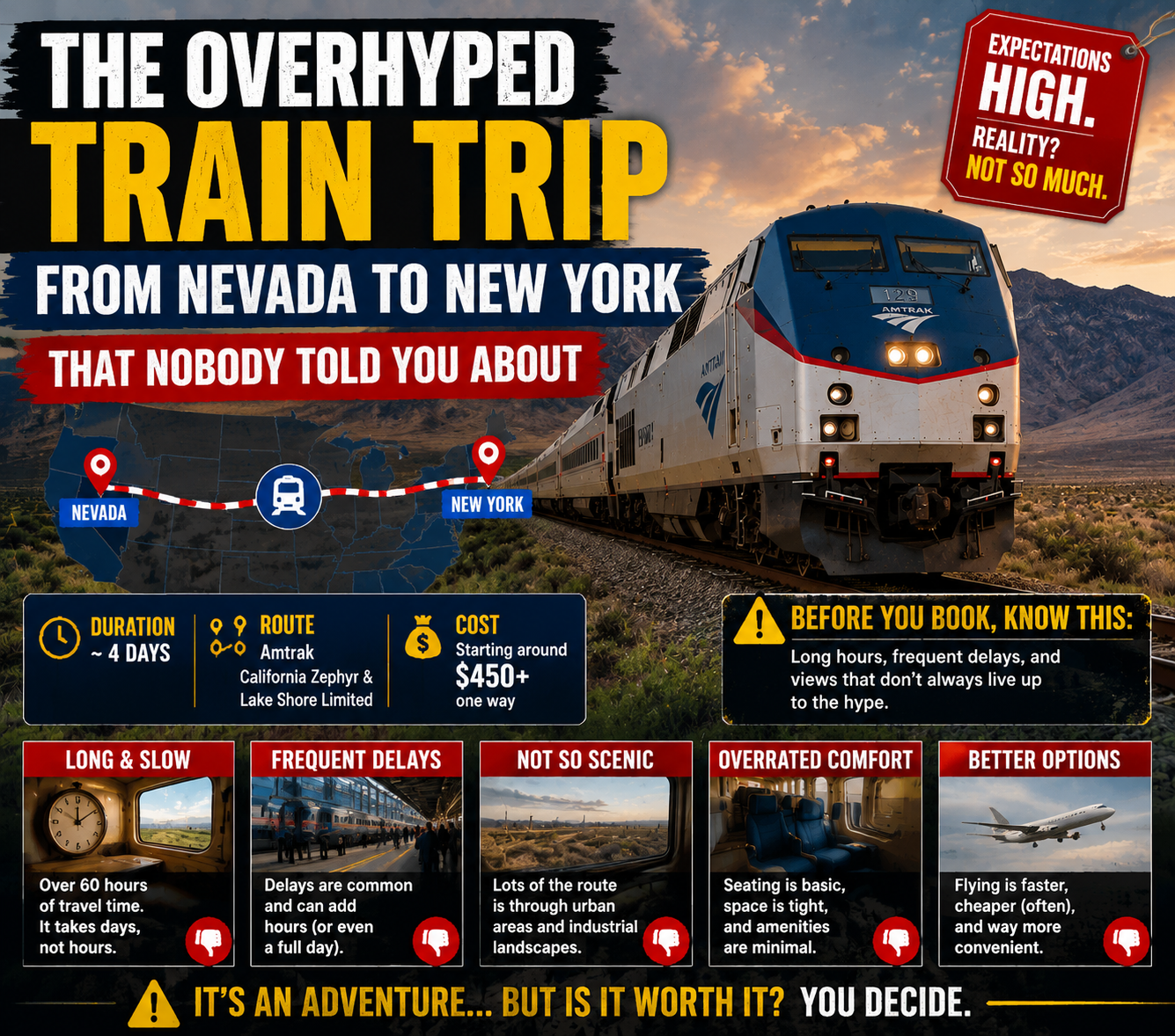Train Trip From Nevada to New York
