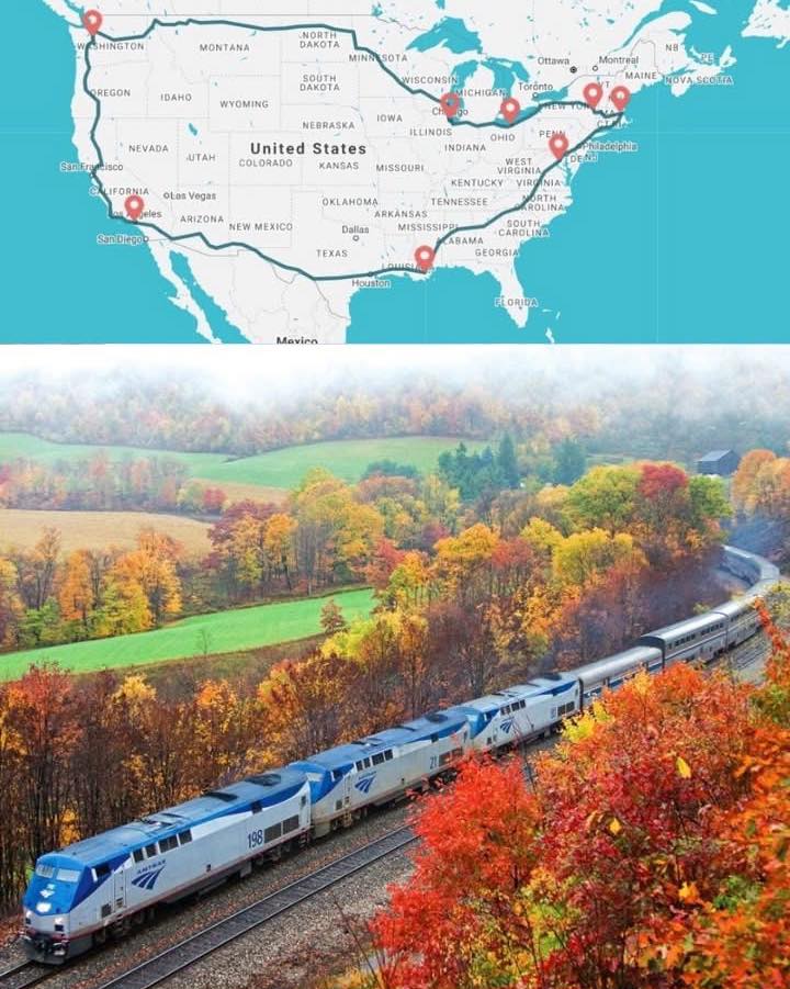 U.S. Train Adventure From Boston to California