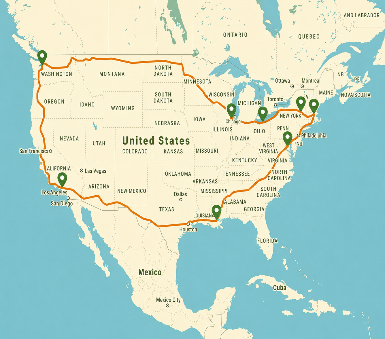 train ride in usa for 1000