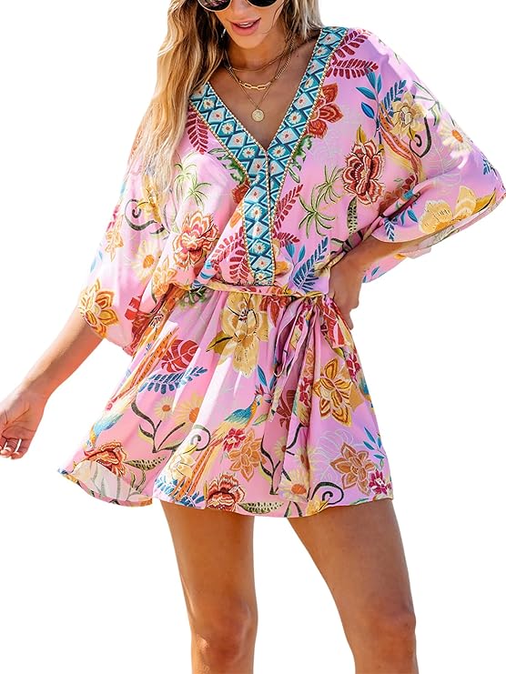 CUPSHE Women's Summer Floral Mini Dress