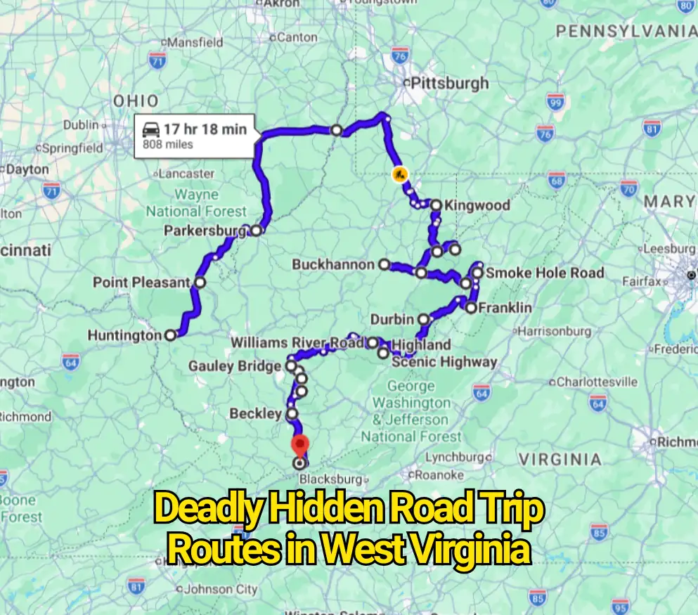 Deadly Hidden Road Trip Routes in West Virginia