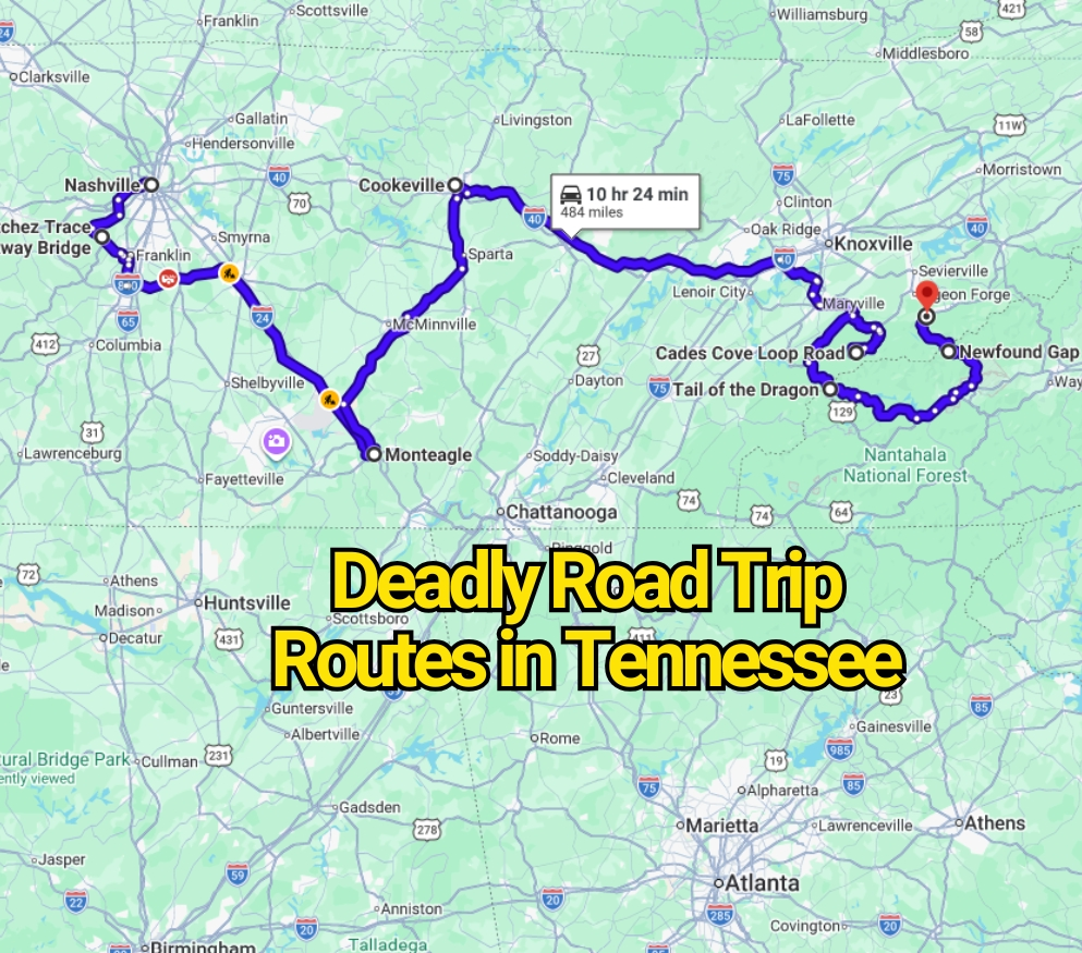 Deadly Trip Routes in Tennessee