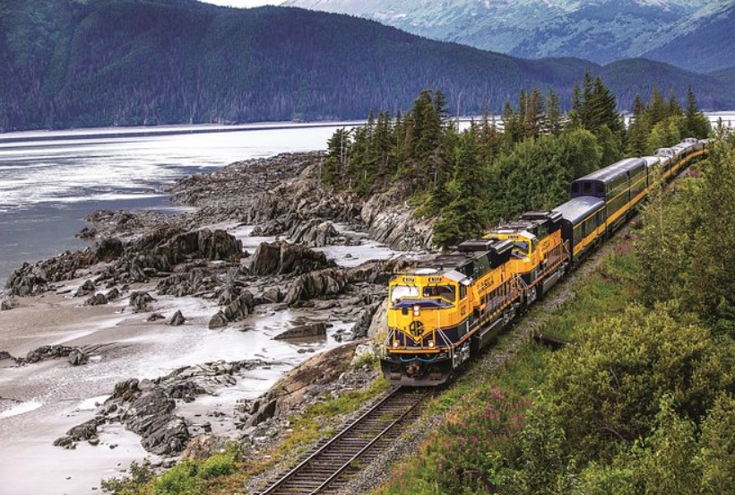 On board the Alaska Railroad