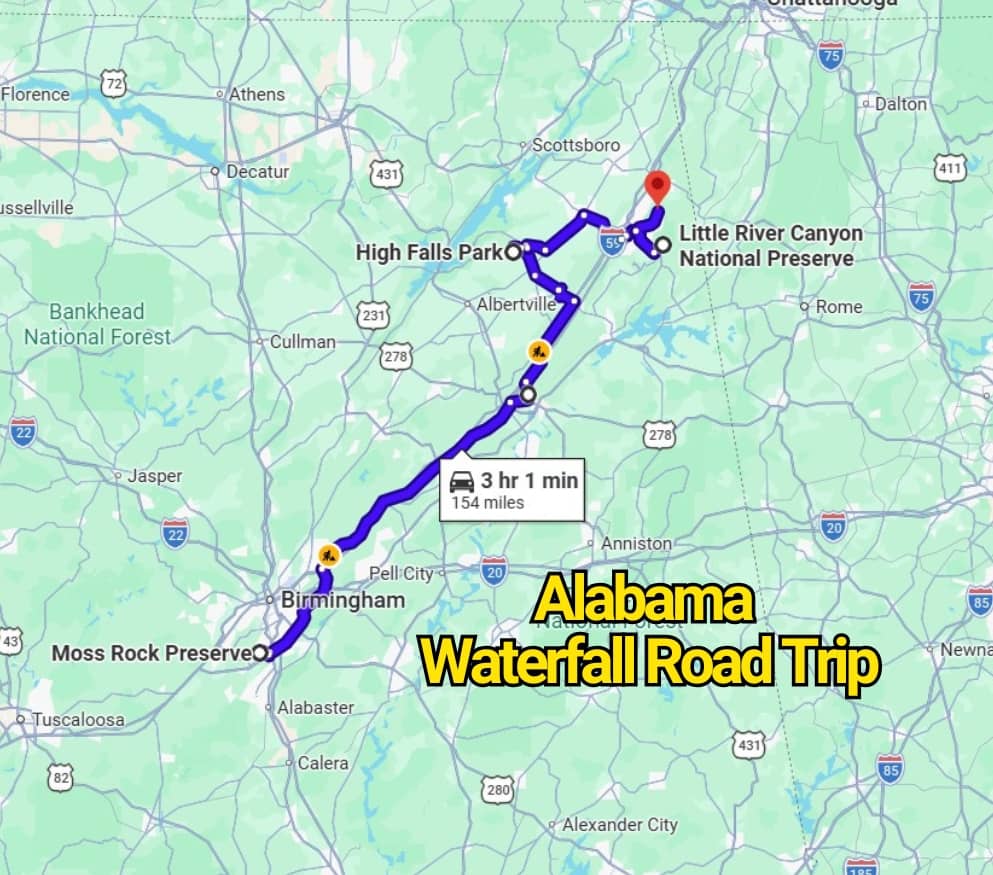 The Alabama Waterfall Road Trip Map That’ll Change the Way You See the State