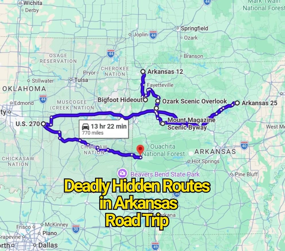 The Most Deadly Hidden Road Trip Routes in Arkansas That Locals Warn About