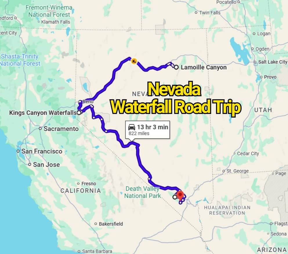 The Nevada Waterfall Road Trip Map That’ll Change the Way You See the State