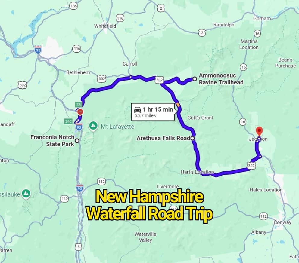 The New Hampshire Waterfall Road Trip Map That’ll Change the Way You See the State