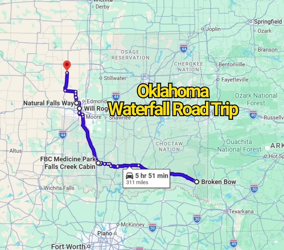 The Oklahoma Waterfall Road Trip Map That’ll Change the Way You See the State