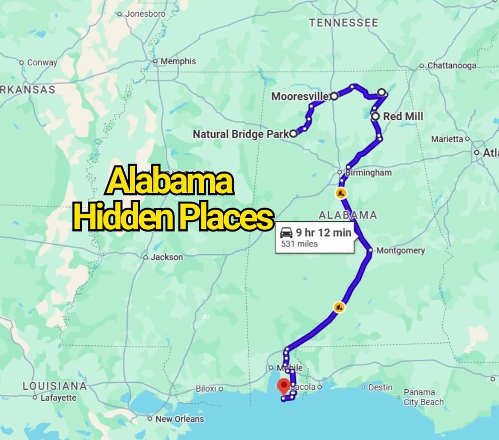 These Alabama Hidden Places Locals Don’t Want Tourists to Find
