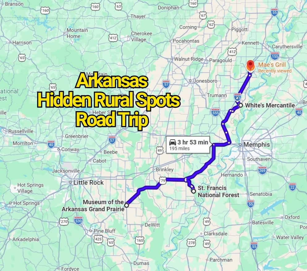 This Arkansas Road Trip Map Reveals Hidden Rural Spots You’ve Never Heard Of