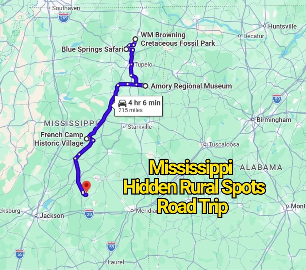 This Mississippi Road Trip Map Reveals Hidden Rural Spots You’ve Never Heard Of