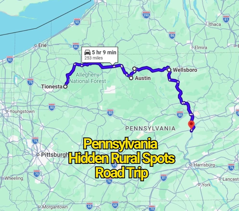This Pennsylvania Road Trip Map Reveals Hidden Rural Spots You’ve Never Heard Of