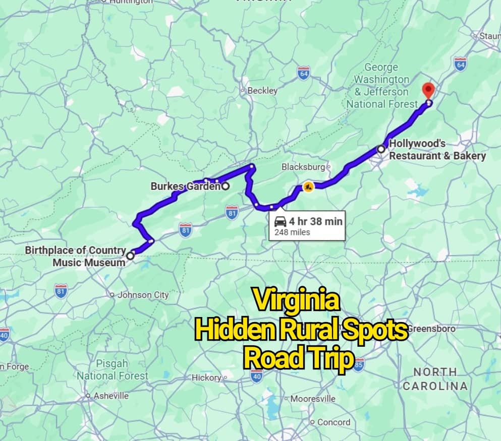 This Virginia Road Trip Map Reveals Hidden Rural Spots You’ve Never Heard Of
