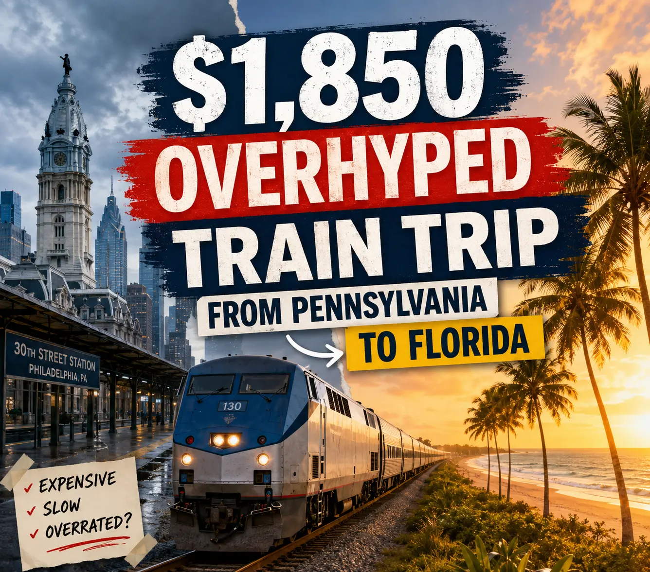 Train Trip From Pennsylvania to Florida