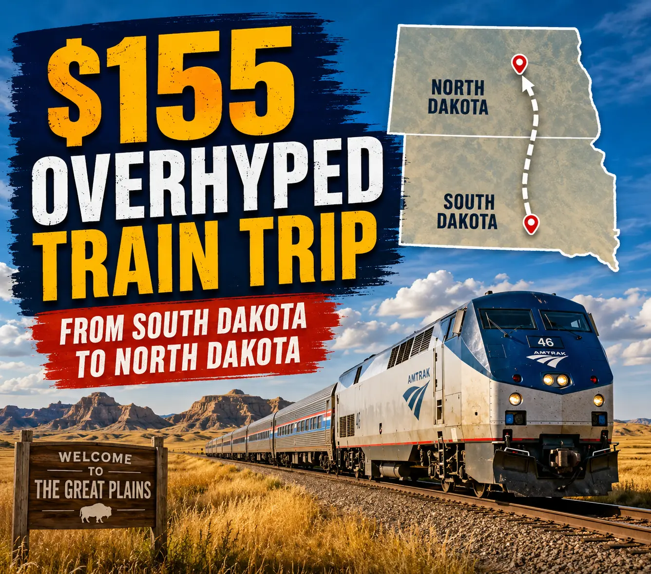 Train Trip From South Dakota to North Dakota